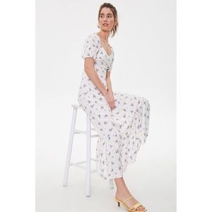 Forever 21 Floral Flounce Maxi Dress NWT
